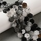 Нити бусин из натурального черного рутилированного кварца G-P534-A04-02-2