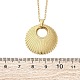 Плоские круглые подвески из нержавеющей стали 304 NJEW-M096-05G-3