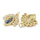 Латунные микропаве прозрачные подвески с фианитом KK-C045-40G-2
