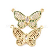 Подвески из латуни с микропаве из кубического циркония 2 петля ZIRC-P106-48G-02