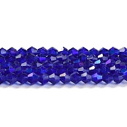 Прозрачные стеклянные бусины гальваническим пряди GLAA-F029-3mm-D06