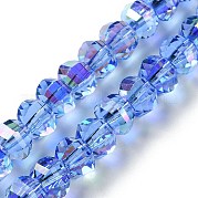 Прозрачные стеклянные бусины гальваническим пряди GLAA-Q099-C01-11-1