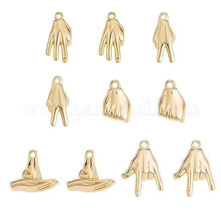 10шт 5 стильные латунные подвески KK-SZ0006-22-1