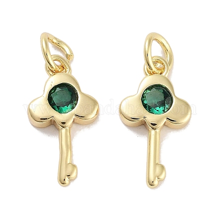 Латунные микро проложить кубического циркония подвески KK-C051-08G-1