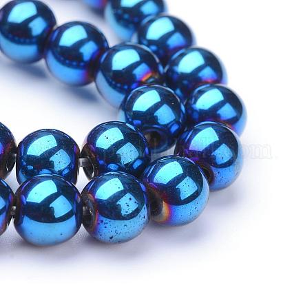 Немагнитные синтетический гематит бисер пряди G-S096-4mm-7-1