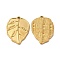 Ion Plating(IP) 304 Stainless Steel Pendant Rhinestone Settings, Leaf, Real 18K Gold Plated, Fit for 0.9mm Rhinestone, 21.5x16x2mm, Hole: 1mm
