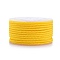 Polyester Braided Cord, Yellow, 3mm, about 12.02~13.12 yards(11~12m)/roll