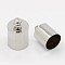 Brass Cord Ends, End Caps, Platinum, 14x10mm, Hole: 1mm, Inner Diameter: 9mm