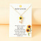Sunflower Alloy Enamel Pendant Necklaces, Gold, Golden, 17.72 inch(45cm)