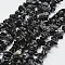 Natural Snowflake Obsidian Beads Strands, Chip, Black, 3~5x7~13x2~4mm, Hole: 0.4mm, about 32 inch