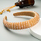 Bling Bling Glass Beaded Hairband, Wide Edge Headwear, Party Hair Accessories for Women Girls, Chocolate, 30mm