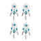 Alloy Synthetic Turquoise Beads Dream Catcher Pendants, Sea Turtle, with Feathers Tassels & 304 Stainless Steel Eye Pins Loop, Turquoise, 78~85x28.5x8.5mm, Hole: 2mm