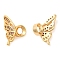 Brass Pendants, Cadmium Free & Nickel Free & Lead Free, with Clear Cubic Zirconia, Wings, Real 18K Gold Plated, 15.5x11x4.5mm, Hole: 3mm