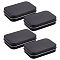 4 Pcs Small Tin Boxes with Lid, 9.8x6.35x2.2cm/3.86x2.5x0.87 Inch Tinplate Storage Boxes Mini Metal Empty Boxes Hinged Tins Jewelry Metal Case for Soap Mint Cookie, Black