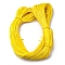 PU Leather Thread Cord, Flat, for DIY Jewelry Making, Gold, 2x1mm, about 109.36 Yards(100m)/Bundle