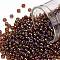 TOHO Round Seed Beads, Japanese Seed Beads, (177) Transparent AB Smoky Topaz, 8/0, 3mm, Hole: 1mm, about 222pcs/10g