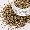 Glass Cylinder Beads, Seed Beads, Metallic Colours, Baking Paint, Round Hole, Goldenrod, 1.5~2x1~2mm, Hole: 0.8mm, about 8000pcs/bag, about 1pound/bag