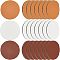 OLYCRAFT 60Pcs 3 Colors Round Leather Tags 40mm Leather Blank Label Non-holes Blank PU Leather Tags for Stamping DIY Labels Jeans Bags Shoes Hat Accessories DIY Crafts