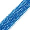 Faceted Rondelle Transparent Glass Beads Strands, Steel Blue, 4x3mm, Hole: 1mm, about 110~115pcs/strand, 39~40cm