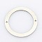Tarnish Resistant 201 Stainless Steel Ring Slice Links, Stainless Steel Color, 24x1mm, Hole: 1mm