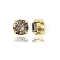Preciosa® MAXIMA Crystal in Sew-On Cup, Czech Crystal, 719 37 081 Chaton(Round), Golden, 40010 Black Diamond, SS39(8.15~8.4mm)