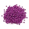 Baking Painted Opaque Glass Seed Beads, Round, Purple, 3~3.5x2~3mm, Hole: 1mm, about 10000pcs/bag