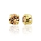 Preciosa® MAXIMA Crystal in Sew-On Cup, Czech Crystal, 719 35 021 Chaton(Round), Golden, 10330 Lt.Col.Topaz, SS16(3.8~4mm)