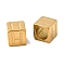 304 Stainless Steel European Beads, Large Hole Beads, Cube with Letter, Golden, Letter H, 7x7x7mm, Hole: 5.5mm