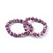 Synthetic Regalite Bead Stretch Bracelets, Round, Dyed, Old Rose, Inner Diameter: 2-1/8 inch~2-3/8 inch(5.5~6cm), Bead: 8mm