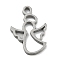 Non-Tarnish Laser Cut 304 Stainless Steel Charms, Angel Charms, Stainless Steel Color, 11x8x1mm, Hole: 1.2mm