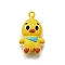 Alloy Enamel Pendants, Animal Charm, Chick, 19x11.5x5.5mm, Hole: 1.2mm