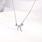 Non-Tarnish Stainless Steel Bowknot Pendant Necklaces for Women, Cable Chains 