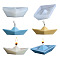 DIY Food Grade Silicone Candle Molds, for Candle Making, 3D Paper Boat, White, 8.6x4.8x3cm