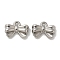 Anti-Tarnish 304 Stainless Steel Charms, Bowknot Charm, Stainless Steel Color, 10.5x14.5x4.5mm, Hole: 1.5mm