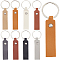 8 Colors PU Leather Keychain, with Iron Key Rings, Mixed Color, 9.5x1.6cm, 3pcs/color