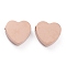 Ion Plating(IP) 304 Stainless Steel Beads, Heart, Rose Gold, 8.5x9.2x3mm, Hole: 1.8mm