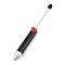 Heart Plastic Ball-Point Pen, Iron Pole Beadable Pen, for DIY Personalized Pen with Jewelry Beads, Black, 156x14.5mm, Pin: 2mm