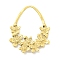 PVD Vacuum Plating 304 Stainless Steel Linking Rings, Teardrop & Flower, Real 18K Gold Plated, 48x38.5x2mm