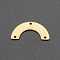 201 Stainless Steel Chandelier Components Links, Symmetrical Arc Shape, Laser Cut, Golden, 12x25x1mm, Hole: 1.6mm