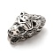 304 Stainless Steel Tube Bails, Loop Bails, Leopard, Antique Silver, 28.5x14.5x14mm, Hole: 4.5mm, Inner Diameter: 8x6mm