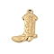 304 Stainless Steel Pendants, Cowboy Boots Charm, Real 18K Gold Plated, 26.5x19x3.5mm, Hole: 2mm