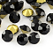 Glass Pointed Back Rhinestone, Back Plated, Diamond, Jet, 8~8.3mm, about 144pcs/gross