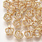 Brass Cubic Zirconia Pendants, Cadmium Free & Nickel Free & Lead Free, Crown, Clear, Real 18K Gold Plated, 15x11x11mm, Hole: 1mm