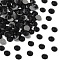 Preciosa® Crystal Hotfix Flatback Stones, Czech Crystal, Round(438 11 612 Chaton Rose VIVA 12 ®), 23980 Jet, SS6(1.9~2.1mm)