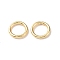 Brass Opean Jump Rings, Cadmium Free & Nickel Free & Lead Free, Round Ring, Real 18K Gold Plated, 15 Gauge, 8x1.5mm, Inner Diameter: 5mm