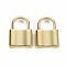 Rack Plating Alloy Pendants, Cadmium Free & Lead Free, Lock, Light Gold, 23x15.5x4mm, Hole: 8.5x9mm