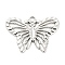 Non-Tarnish 304 Stainless Steel Pendants, Butterfly Charms, Stainless Steel Color, 22x30.5x1.5mm, Hole: 2.2mm
