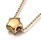 304 Stainless Steel Pendant Necklaces, with Ball Chains and Lobster Claw Clasps, Star, Golden, 16.14 inch(41cm)