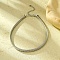 304 Stainless Steel Mesh Chain Choker Necklaces for Women, Stainless Steel Color, 15.35 inch(39cm)