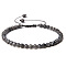 Adjustable Women's Labradorite Beaded Bracelet, with Simple and Versatile Hand-wove Bead, Show in Picture